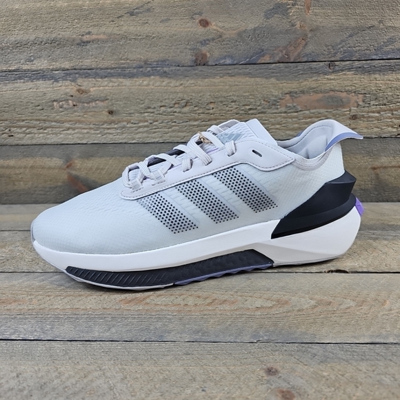 Adidas Avryn Men's Running Shoes Grey/Silver Metallic/ Core White - Picture 3 of 12